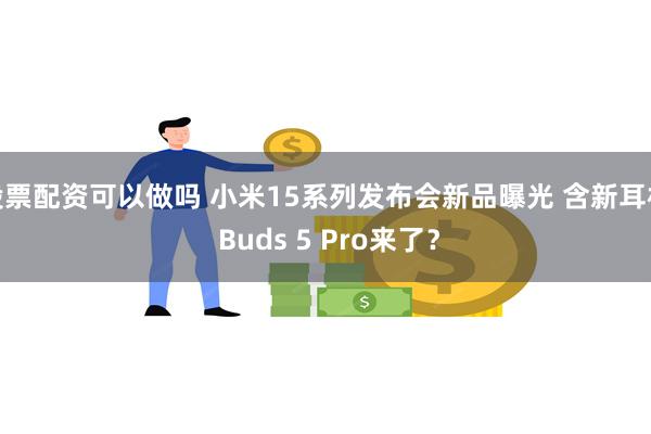 股票配资可以做吗 小米15系列发布会新品曝光 含新耳机 Buds 5 Pro来了？